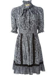 paisley print ruffled dress Fay