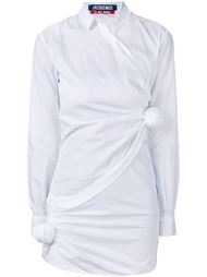 La Tunique Long Sleeve Knotted Dress Jacquemus