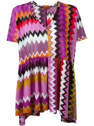 fringe collar ruffled chevron kaftan Missoni