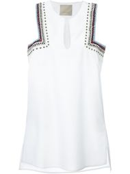 embroidered shoulder dress Laneus