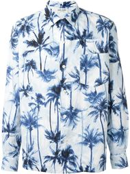 palm tree print shirt Saint Laurent
