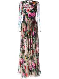rose print gown Dolce &amp;amp; Gabbana
