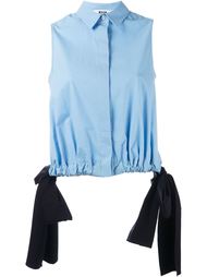 bow detail sleeveless shirt MSGM