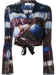 printed wrap front blouse Scanlan Theodore