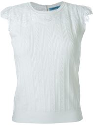 cable knit lace panel tank top Guild Prime