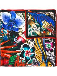 tattoo print scarf Dsquared2