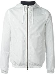 perforated reversible zip up hooded coat Herno