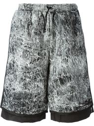 snakeskin print layer shorts Nasir Mazhar