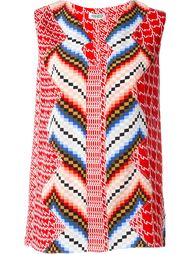 chevron and diagonal stripes top Kenzo