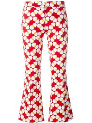 egg print cropped trousers  Ultràchic