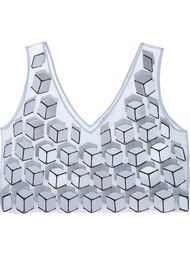 'Nessa' mirror cube tank top Alexander Lewis