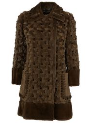 пальто с плетеным дизайном Fendi
