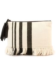 fringed striped clutch Loeffler Randall