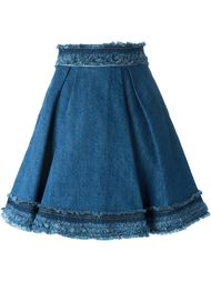fringed denim skirt Alexander McQueen