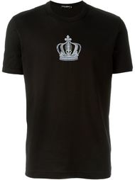 футболка с вышивкой короны Dolce &amp;amp; Gabbana
