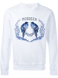 bird embroidered sweatshirt Alexander McQueen
