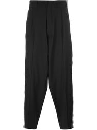 stripe appliqué drop-crotch trousers  Ports 1961