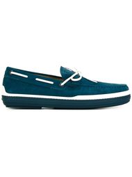 laced boat shoes Tod's