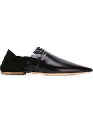 contrast panel fringed slippers MSGM