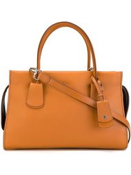 hanging leather tag tote Tod's
