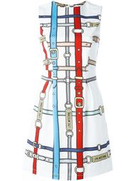 belt print flared mini dress Love Moschino