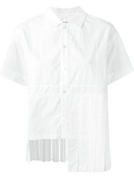 асимметричная рубашка с плиссированной панелью Julien David