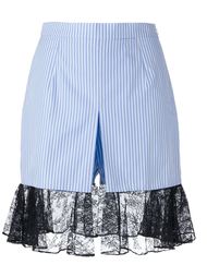 pinstriped lace hem shorts J.W. Anderson