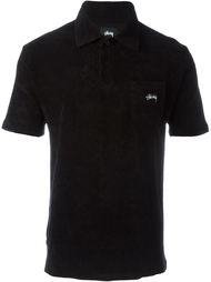 logo embroidered polo shirt Stussy