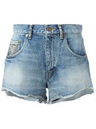 studded vintage wash shorts Saint Laurent