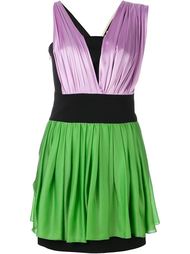 asymmetric overlay pleated dress Fausto Puglisi