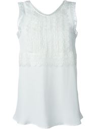 lace overlay tank top Ermanno Scervino