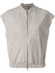 zipped up gilet Eleventy