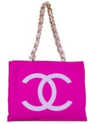 logo shopper tote  Chanel Vintage