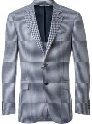 houndstooth pattern single breasted blazer Canali