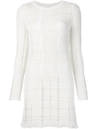 plaid open knit dress Maiyet