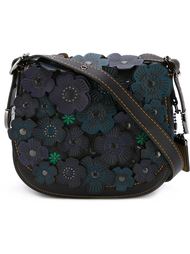 tea rose applique saddle bag Coach
