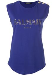logo tank top Balmain
