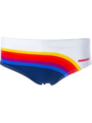 rainbow print swimming brief Dsquared2 Beachwear