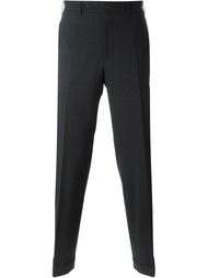 pleated straight leg trousers Canali