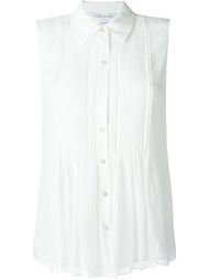 pleated front sleeveless shirt Diane Von Furstenberg