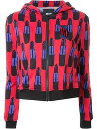 lipstick print zipped hoodie KTZ