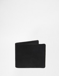 Черный кожаный бумажник ASOS - Черный