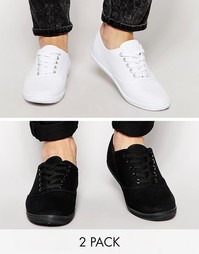 Комплект из 2 пар кедов ASOS, СКИДКА 20%