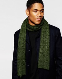 Стеганый ромбиками шарф цвета хаки ASOS - Хаки