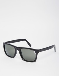 Квадратные солнцезащитные очки с вырезами на стеклах ASOS - Черный