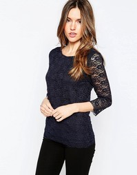 Кружевной топ с длинными рукавами Only - Night sky