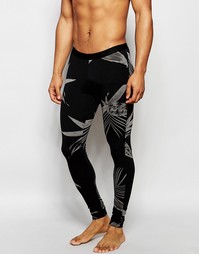 Меггинсы в стиле casual с цветочным принтом ASOS - Черный