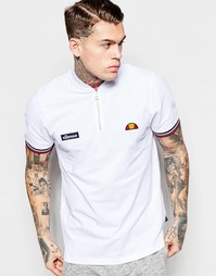 Футболка с молнией на горловине Ellesse - Белый