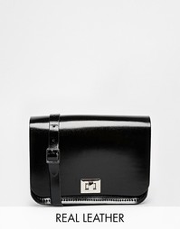 Черная сумка через плечо The Leather Satchel Company - Черный
