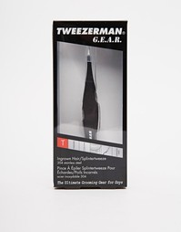 Пинцет для удаления вросших волосков и щетинок Tweezerman - Черный